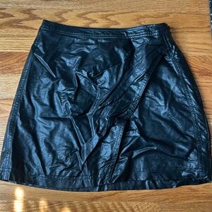 Free people leather mini skirt